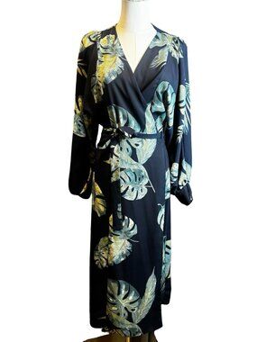 Vici Leaf Print Wrap Dress